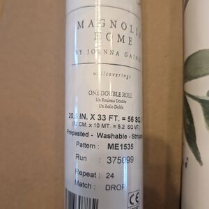 Magnolia Home Green Leaf Wallpaper